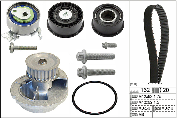 SCHAEFFLER INA Vandpumpe + tandremssæt 530044331 for VAUXHALL OPEL CHEVROLET
