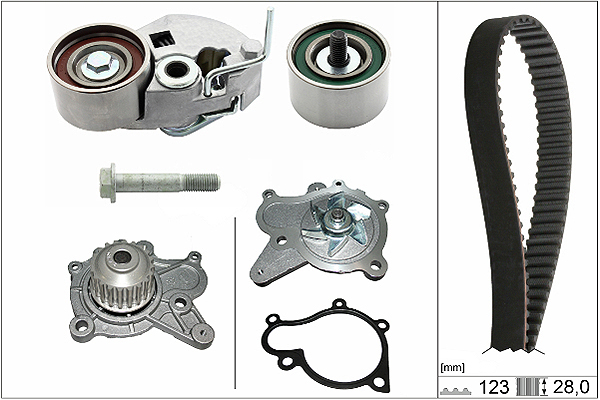 SCHAEFFLER INA Vandpumpe + tandremssæt 530054230 for KIA