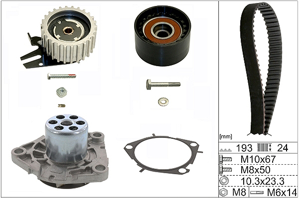 SCHAEFFLER INA Vandpumpe + tandremssæt 530056130 for VAUXHALL FIAT ALFA ROMEO JEEP SUZUKI