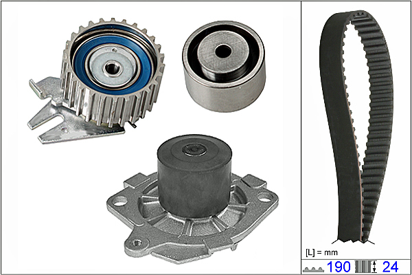 SCHAEFFLER INA Vandpumpe + tandremssæt 530062030 for LANCIA ALFA ROMEO FIAT