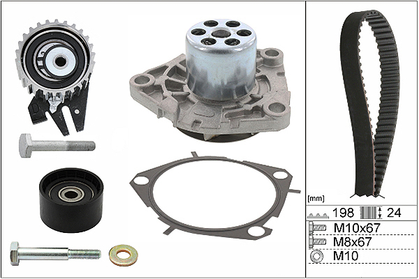 SCHAEFFLER INA Vandpumpe + tandremssæt 530062630 for FIAT ALFA ROMEO