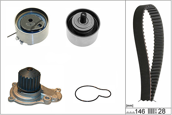 SCHAEFFLER INA Vandpumpe + tandremssæt 530064130 for CHRYSLER DODGE