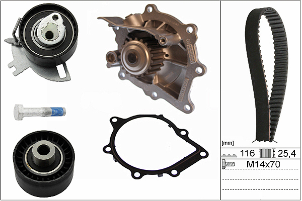 SCHAEFFLER INA Vandpumpe + tandremssæt 530069130 for FORD FORD USA OPEL PEUGEOT CITROËN DS FIAT