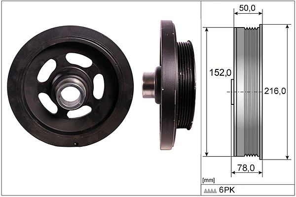 SCHAEFFLER INA Remskive, krumtapaksel 544011110 for MERCEDES-BENZ