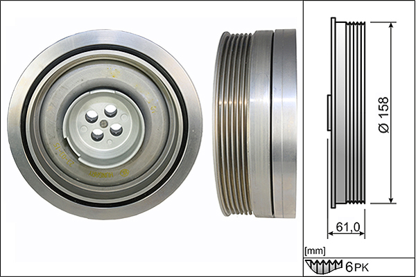 SCHAEFFLER INA Remskive, krumtapaksel 544050210 for MINI