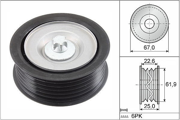 SCHAEFFLER INA Medløberhjul, multi-V-rem 532086610 for MERCEDES-BENZ