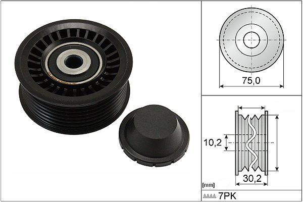 SCHAEFFLER INA Medløberhjul, multi-V-rem 532066810 for OPEL DACIA RENAULT MERCEDES-BENZ NISSAN