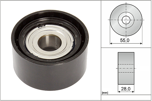 SCHAEFFLER INA Medløberhjul, multi-V-rem 532085310 for SKODA VW