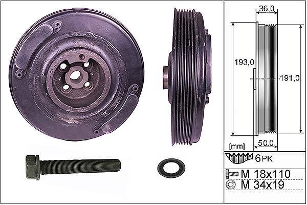 SCHAEFFLER INA Remskive, krumtapaksel 544000220 for VOLVO SKODA VW