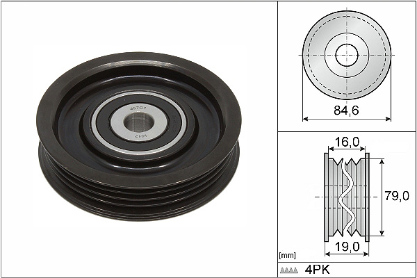 SCHAEFFLER INA Strammehjul, kilerem 531093110 for NISSAN