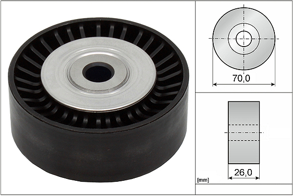SCHAEFFLER INA Medløberhjul, multi-V-rem 532053310 for CITROËN