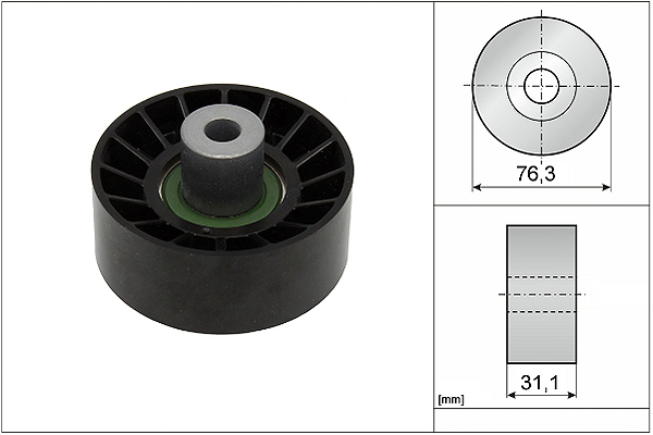 SCHAEFFLER INA Medløberhjul, multi-V-rem 532077610 for FORD