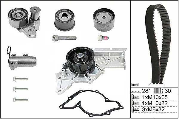 SCHAEFFLER INA Vandpumpe + tandremssæt 530048030 for SEAT VW