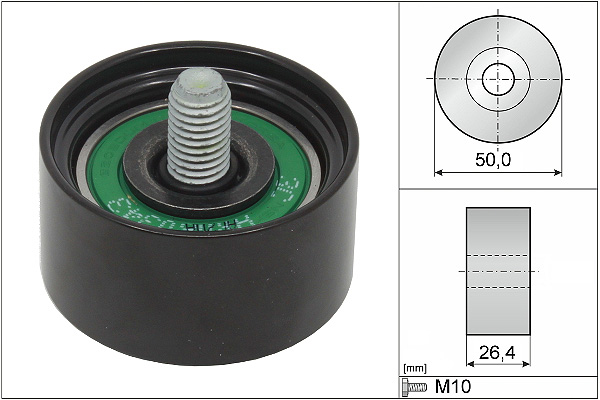 SCHAEFFLER INA Medløberhjul, multi-V-rem 532087510 for KIA