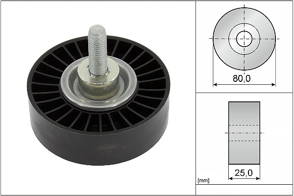 SCHAEFFLER INA Medløberhjul, multi-V-rem 532088710 for JAGUAR LAND ROVER