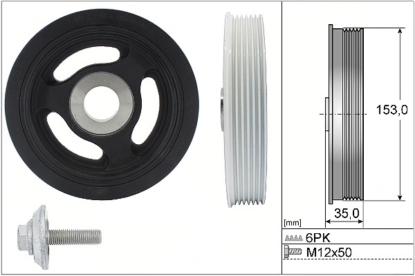 SCHAEFFLER INA Remskive, krumtapaksel 544010420 for FORD VAUXHALL MINI VOLVO OPEL BMW MAZDA CITROËN SUZUKI FIAT