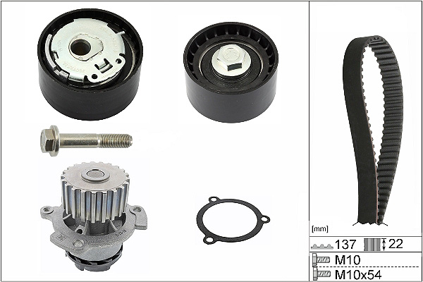 SCHAEFFLER INA Vandpumpe + tandremssæt 530053630 for LADA