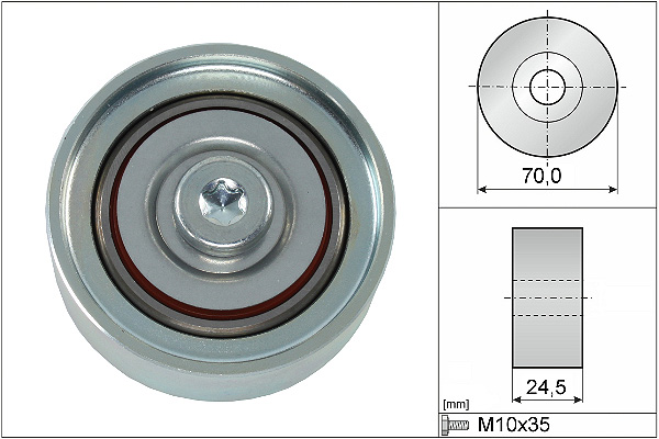 SCHAEFFLER INA Medløberhjul, multi-V-rem 532058310 for PEUGEOT MITSUBISHI