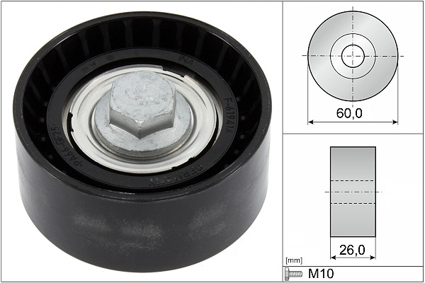 SCHAEFFLER INA Medløberhjul, multi-V-rem 532086810 for VAUXHALL