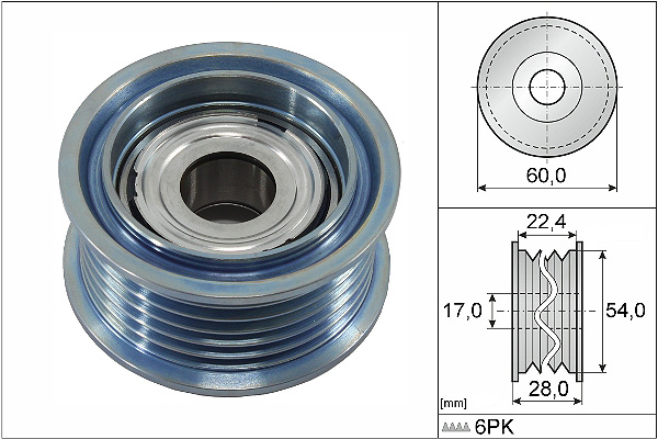 SCHAEFFLER INA Medløberhjul, multi-V-rem 532090010 for VW