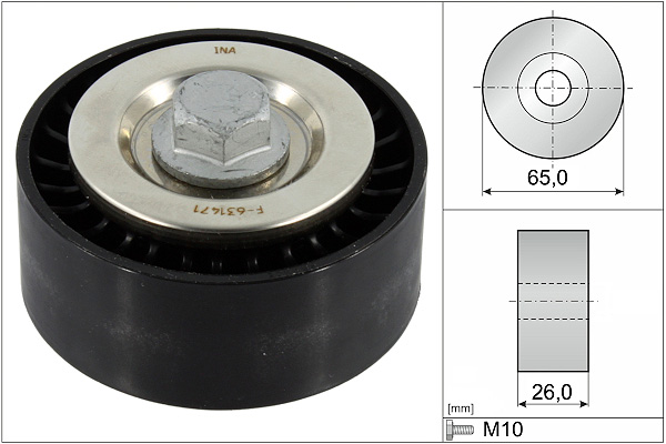 SCHAEFFLER INA Medløberhjul, multi-V-rem 532089610 for OPEL
