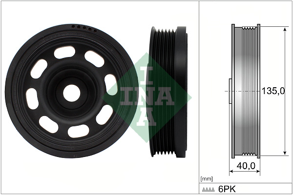 SCHAEFFLER INA Remskive, krumtapaksel 544018410 for VW
