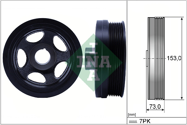 SCHAEFFLER INA Remskive, krumtapaksel 544018310 for MERCEDES-BENZ