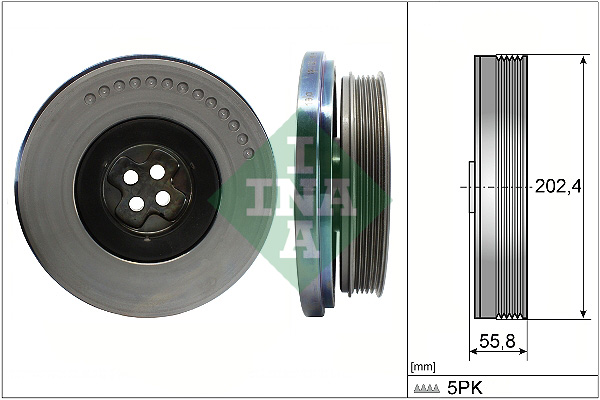 SCHAEFFLER INA Remskive, krumtapaksel 544060310 for MERCEDES-BENZ