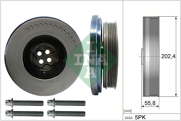 SCHAEFFLER INA Remskive, krumtapaksel 544060320 for MERCEDES-BENZ