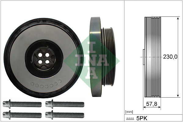 SCHAEFFLER INA Remskive, krumtapaksel 544060520 for MERCEDES-BENZ