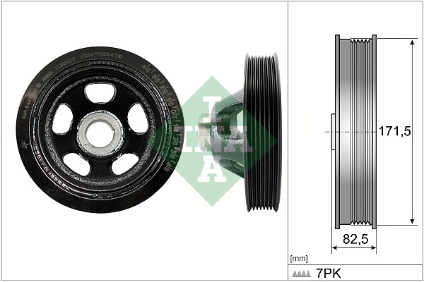 SCHAEFFLER INA Remskive, krumtapaksel 544019510 for MERCEDES-BENZ