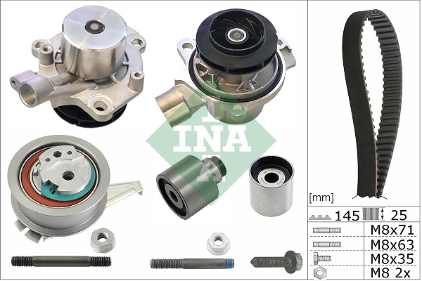 SCHAEFFLER INA Vandpumpe + tandremssæt 530069931 for VW MAN AUDI
