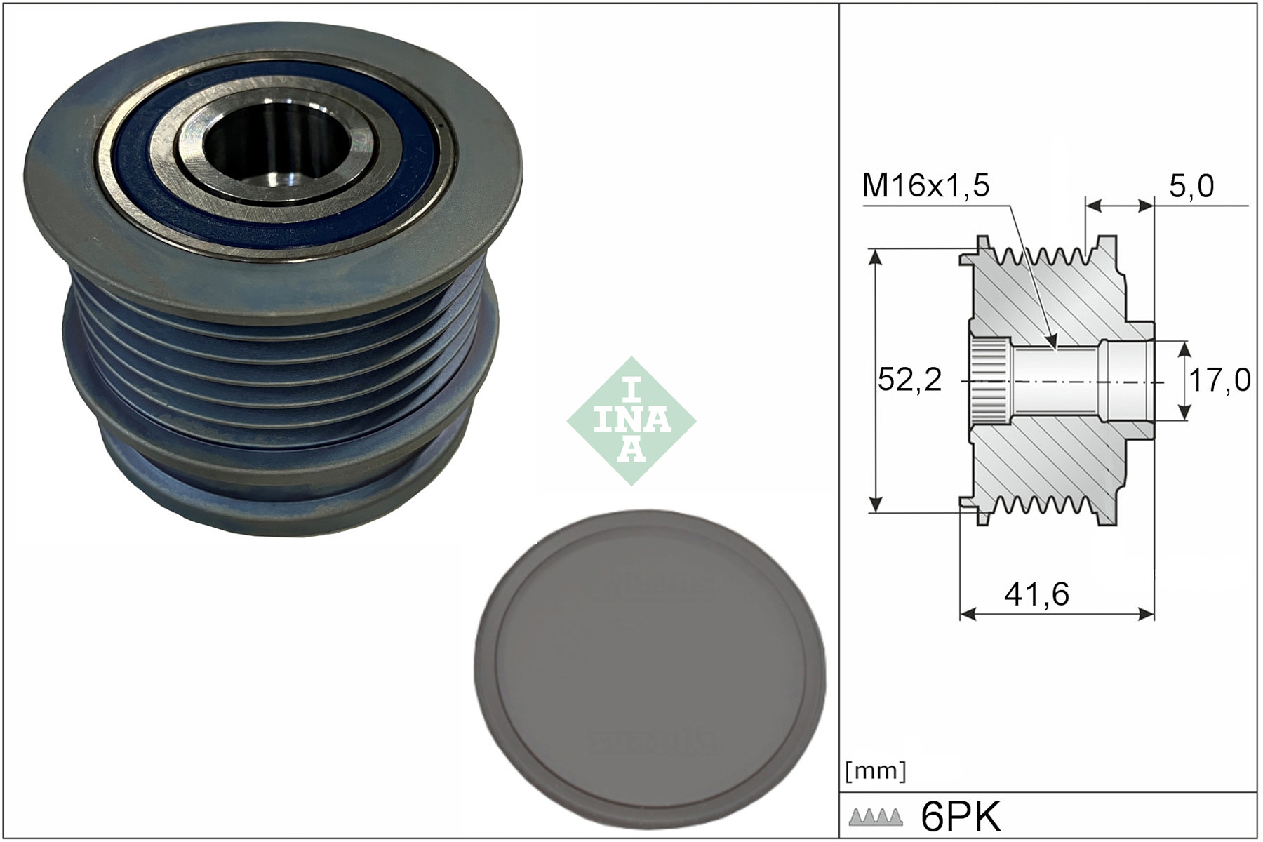 SCHAEFFLER INA Generator friløbskobling 535036310 for FORD VW CUPRA SKODA AUDI FORD USA