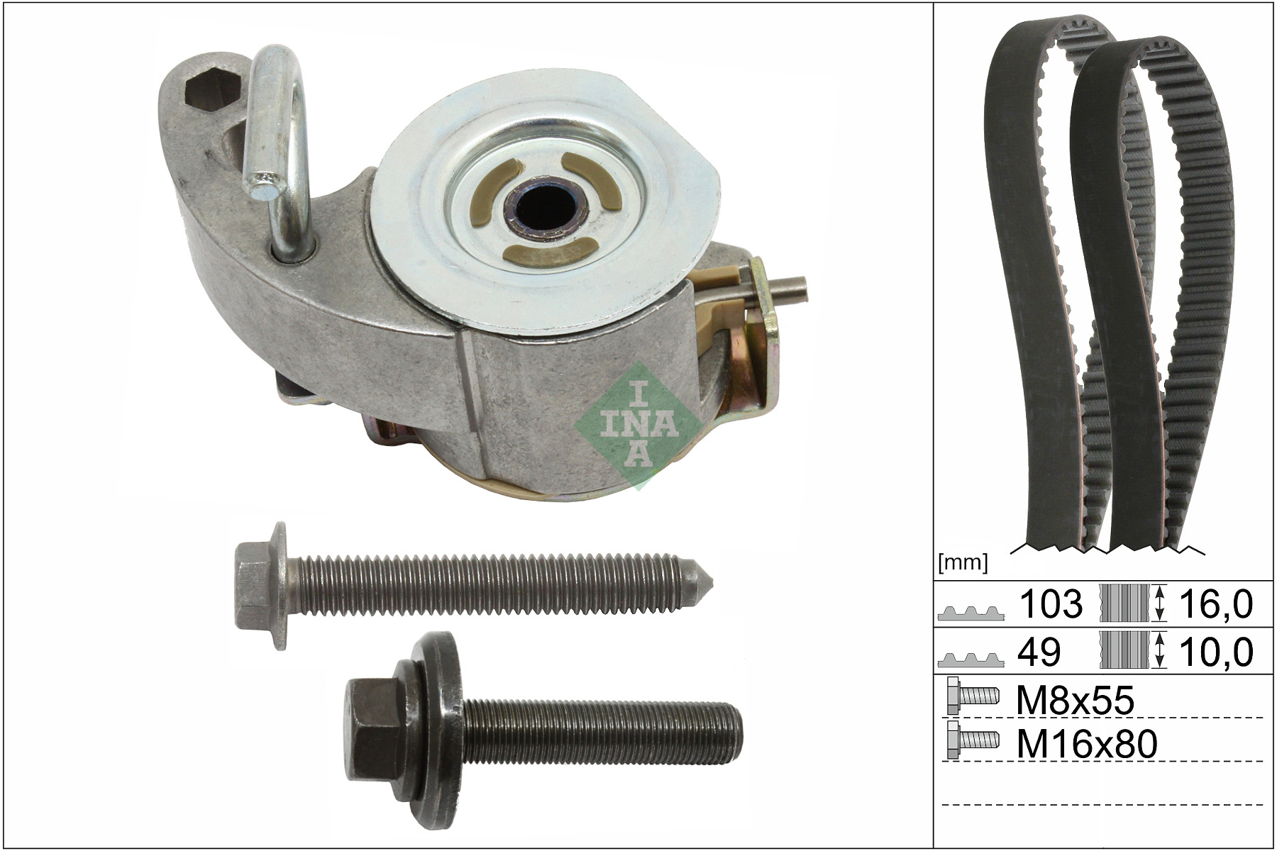 SCHAEFFLER INA Tandremssæt 530094510 for FORD VW