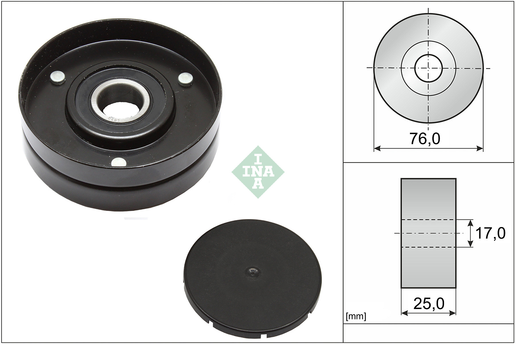 SCHAEFFLER INA Strammehjul, kilerem 531105510 for VOLVO VW