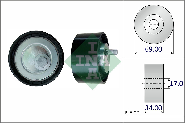 SCHAEFFLER INA Strammehjul, kilerem 531100910 for FIAT FUSO (MITSUBISHI)