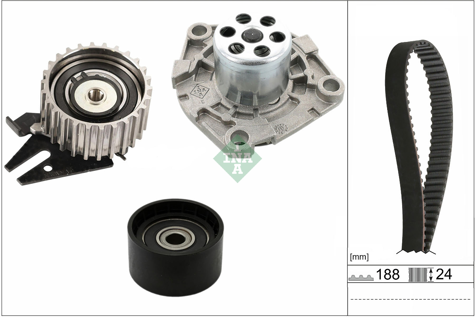 SCHAEFFLER INA Vandpumpe + tandremssæt 530096830 for ALFA ROMEO JEEP FIAT