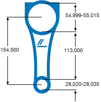 IPSA Plejlstang co003100 for NISSAN