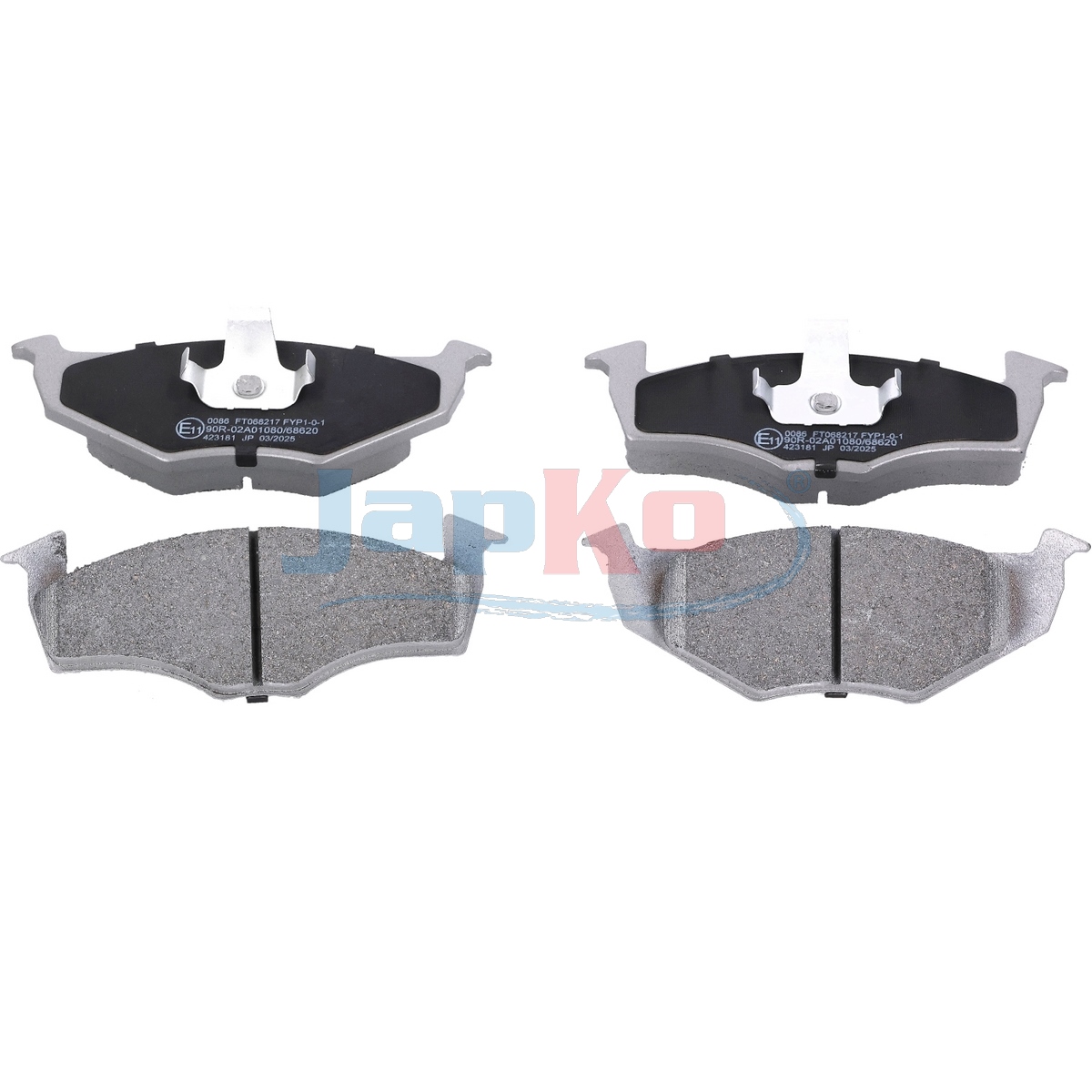 JAPKO Bremseklodser 500086 foraksel for VW VAG