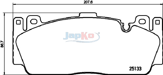 JAPKO Bremseklodser 500127 foraksel for BMW