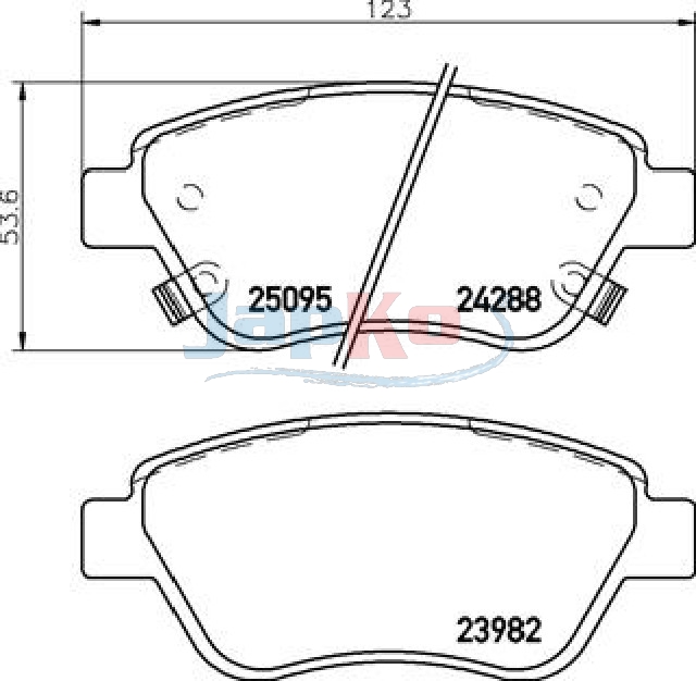 JAPKO Bremseklodser 500400 foraksel for OPEL VAUXHALL
