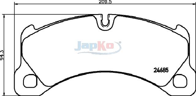 JAPKO Bremseklodser 500948 foraksel for PORSCHE VW