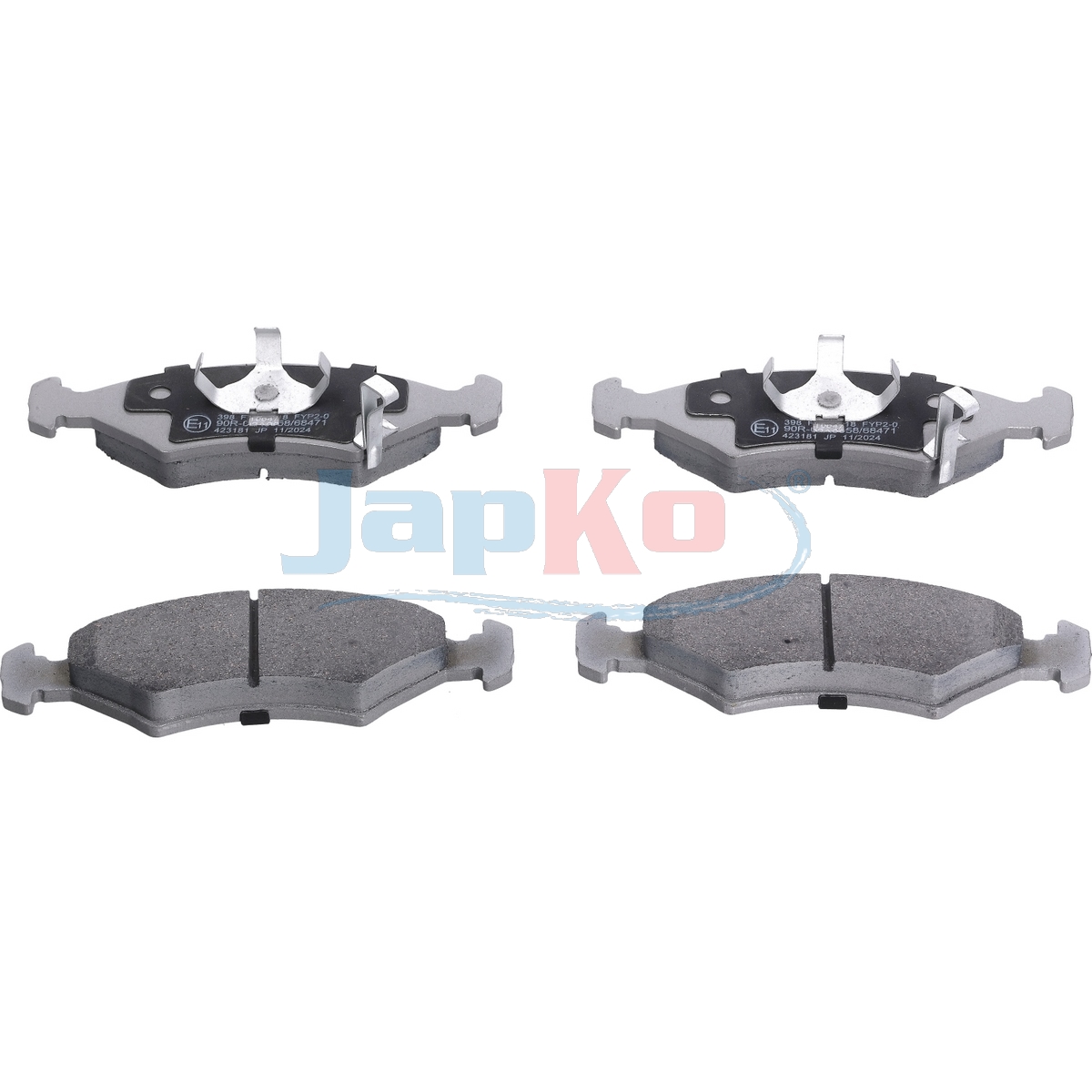 JAPKO Bremseklodser 50398 foraksel for KIA