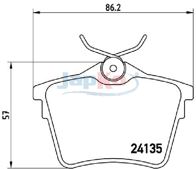 JAPKO Bremseklodser 510606 bagaksel for PEUGEOT CITROËN