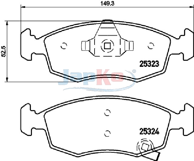 JAPKO Bremseklodser 500228 foraksel for LANCIA FIAT