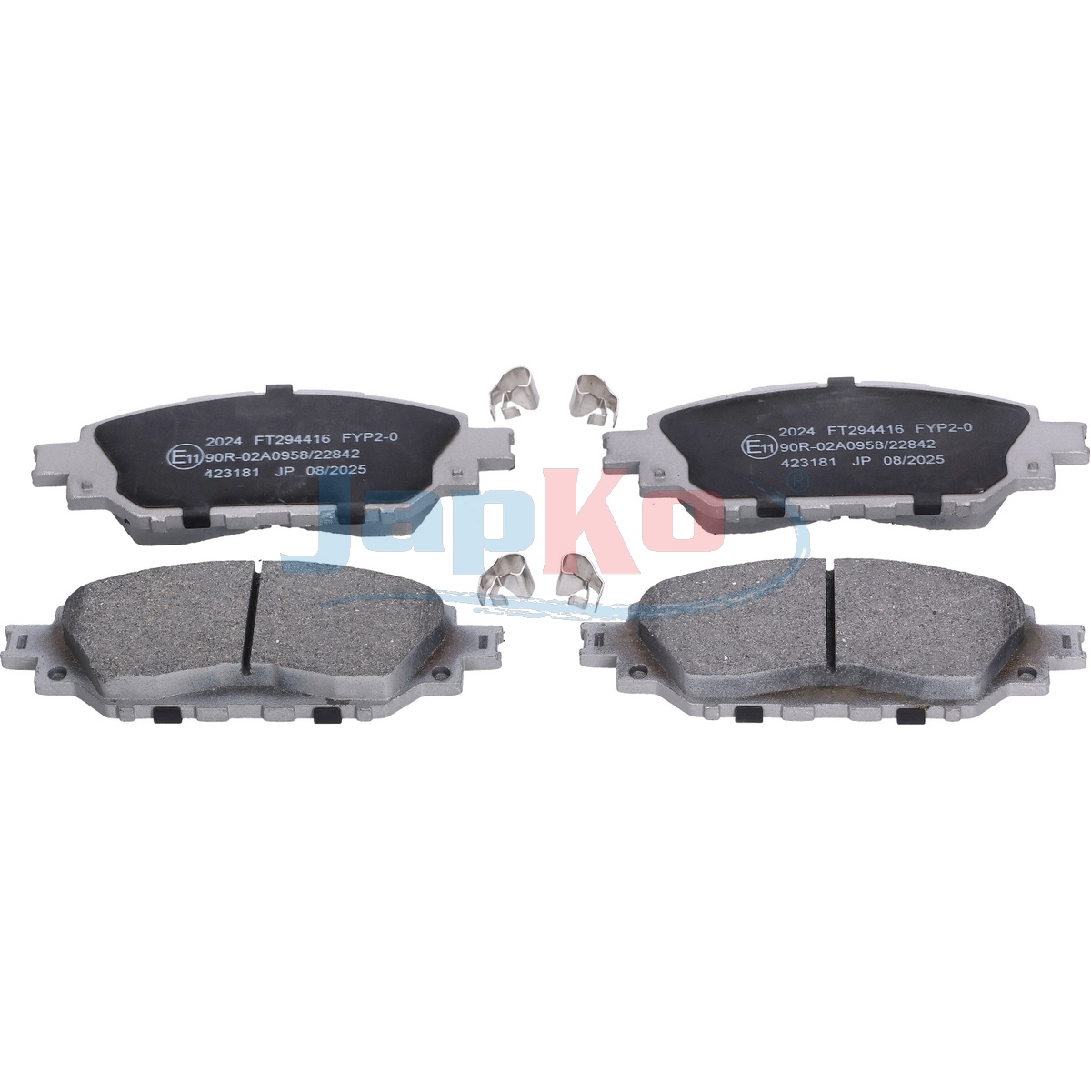 JAPKO Bremseklodser 502024 foraksel for TOYOTA