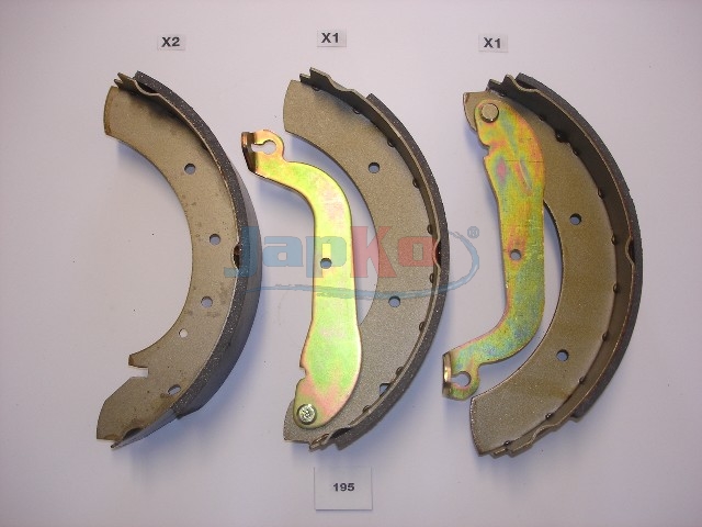JAPKO Bremsebakkesæt 55195 bagaksel for NISSAN