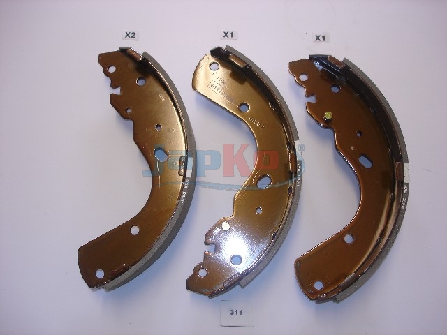 JAPKO Bremsebakkesæt 55311 bagaksel for FORD MAZDA