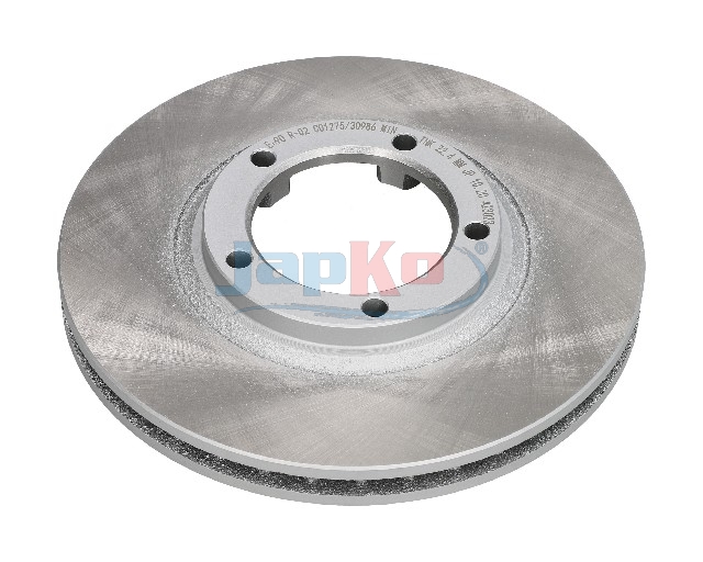 JAPKO Bremseskive 60h03c foraksel ventileret 254mm 24mm for HYUNDAI