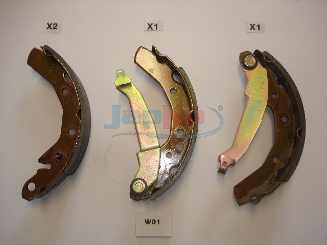 JAPKO Bremsebakkesæt 55w01 bagaksel for CHEVROLET DAEWOO PROTON CHERY